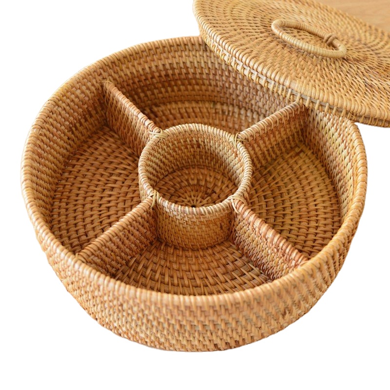 Woven Round Shape Candy Tray ST212250